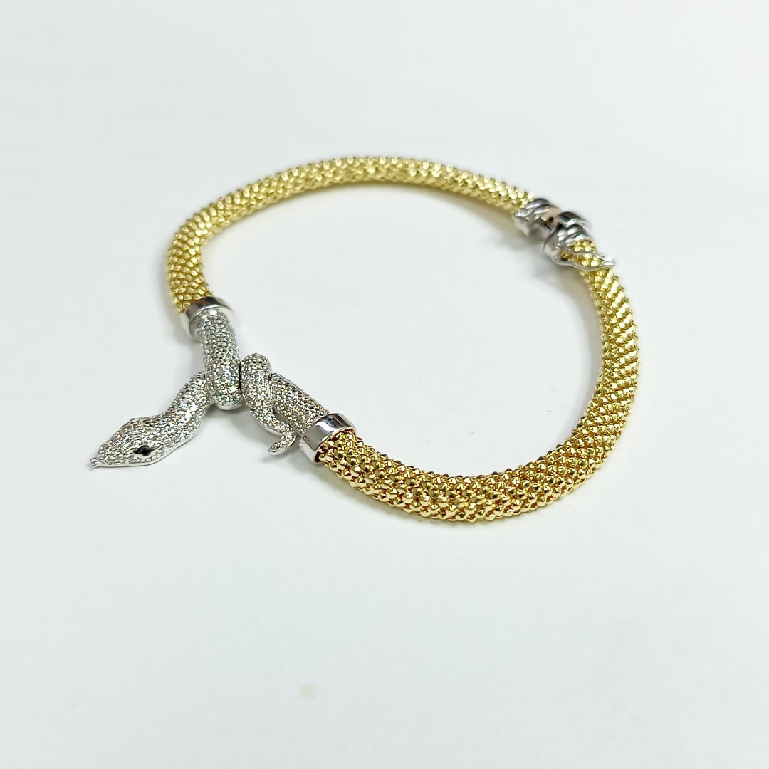 PULSERA. ORO, ORO COMBINADO. 14 K 11.8 GRMS (SEMINUEVO)