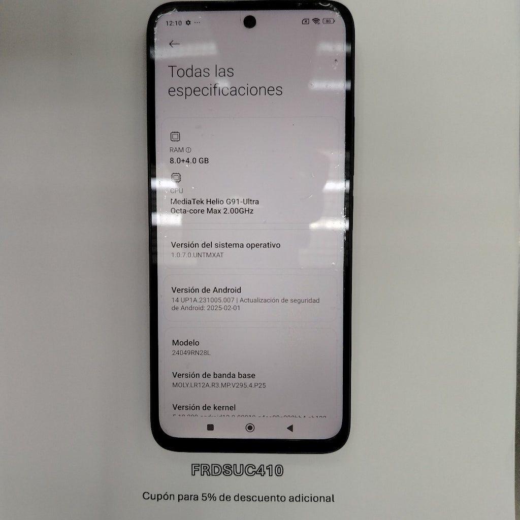 CELULAR XIAOMI REDMI 13 24049RN28L (2024) 256 GB 8 GB RAM (SEMINUEVO)
