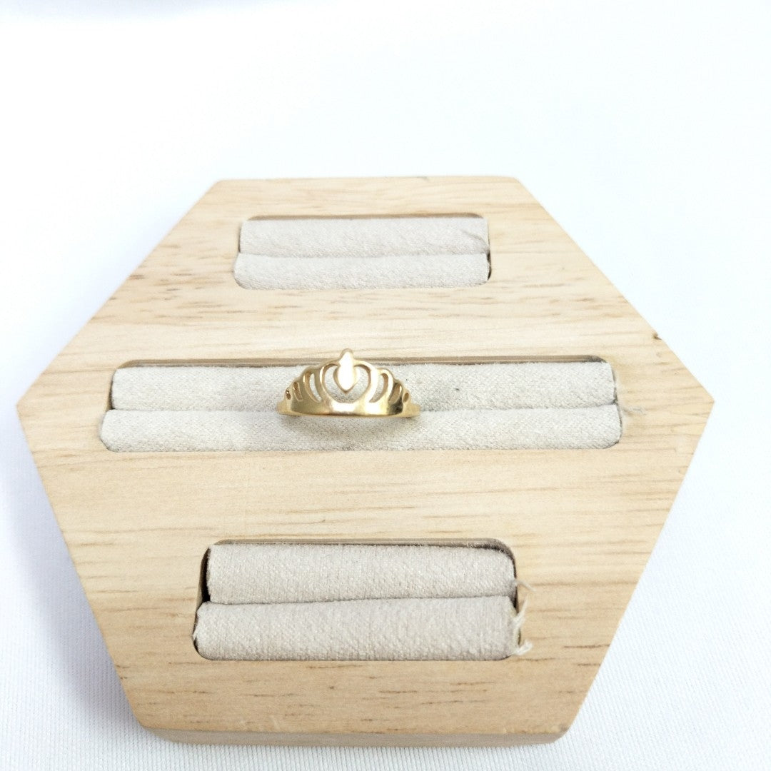 10185AND00070B3253 FRD14 ANILLO DE CORONA LISA ORO 14K 1.8GRS (NUEVO)