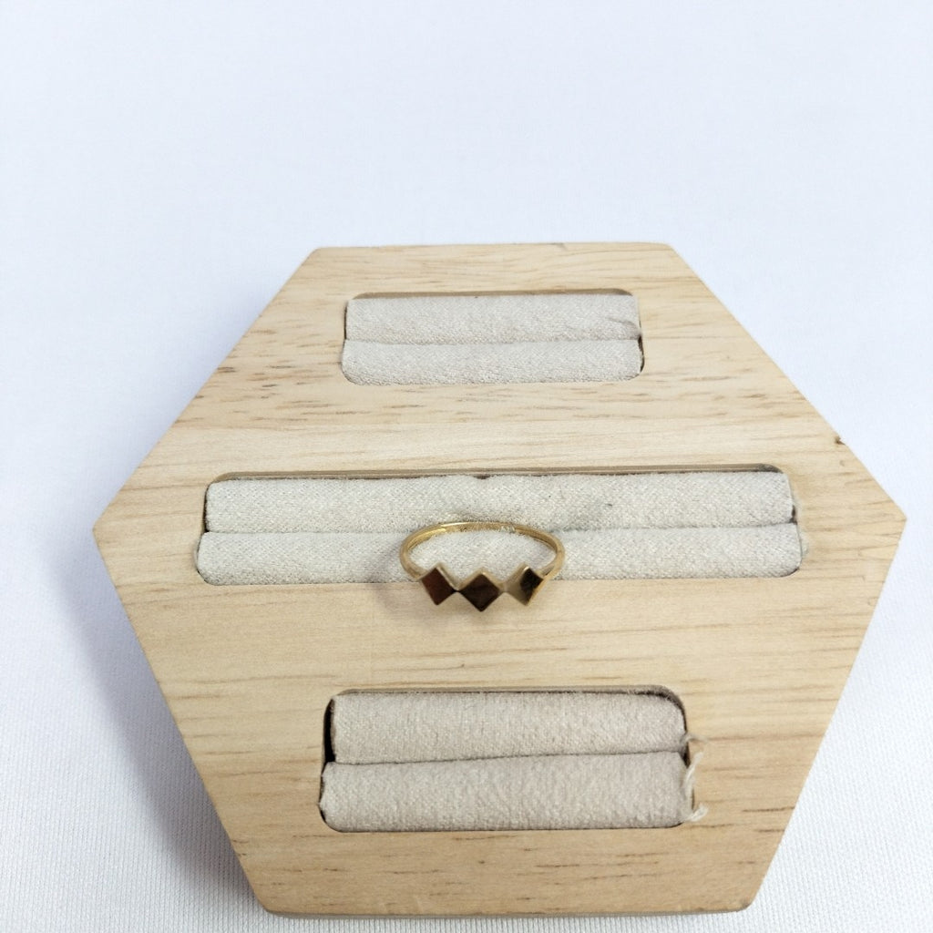 10326AND49070B490 FRD3 ANILLO ROMBOS TRES OROS ORO 14K 1.1GRS (NUEVO)