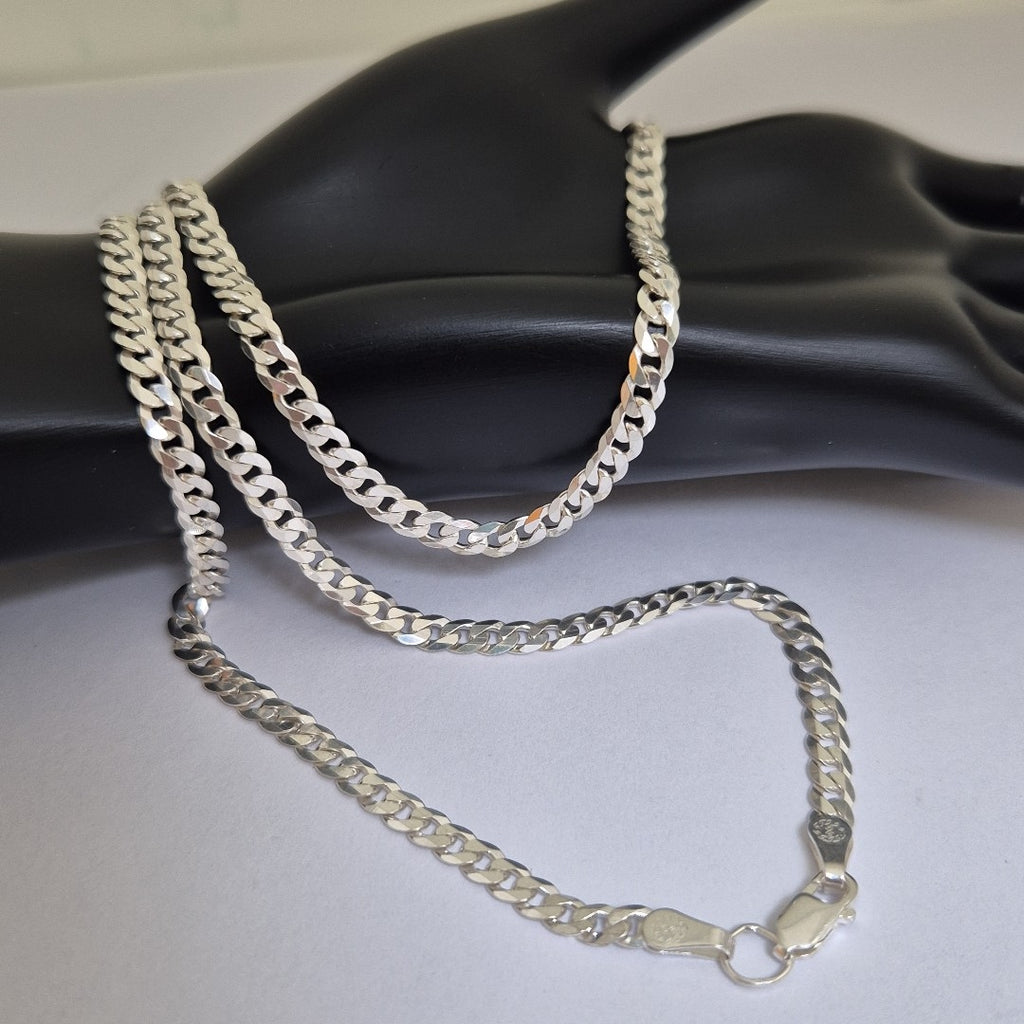 CADENA BARBADA PLATA .925 12.6G (NUEVO)