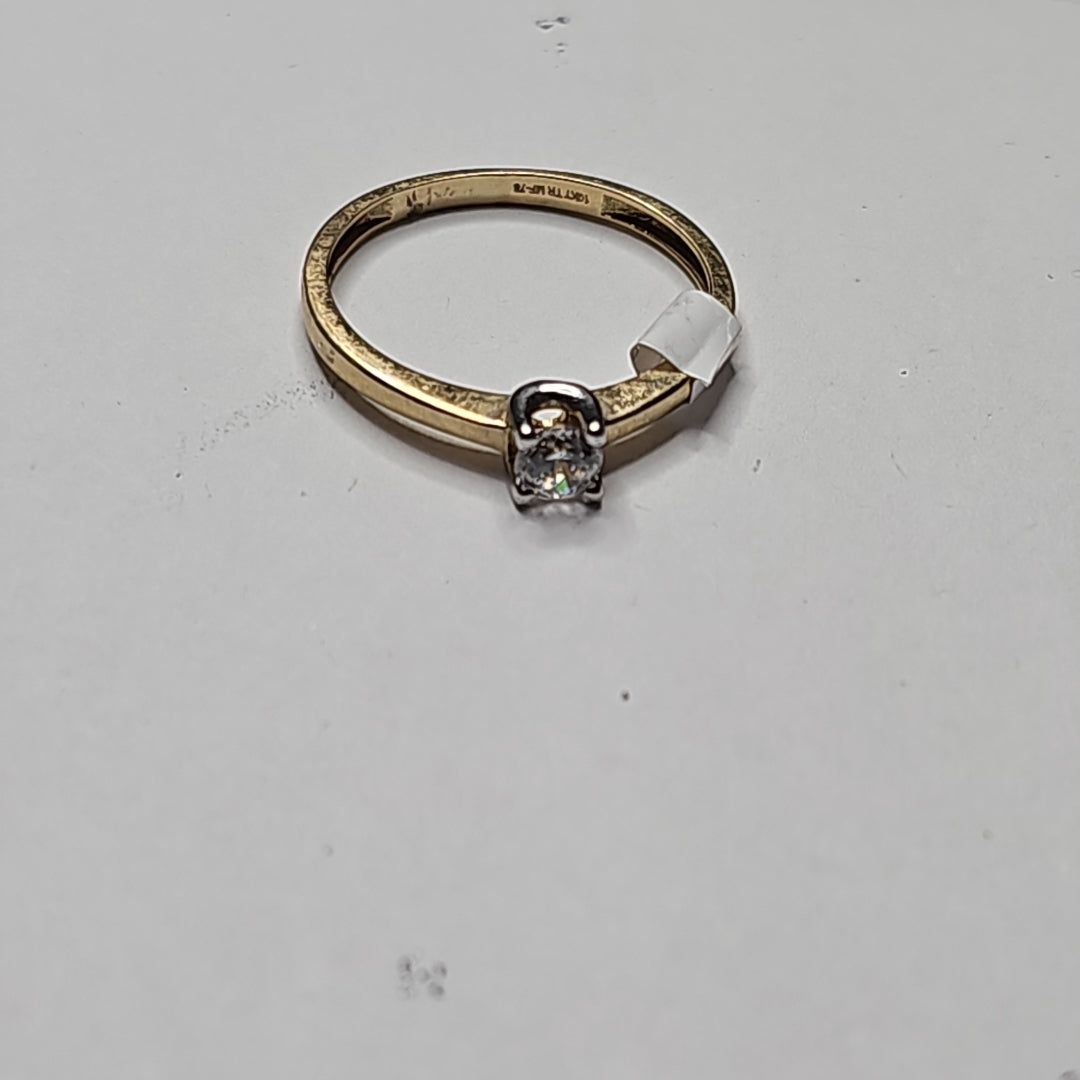 10419ANC00065A1579 FRD23 SOLITARIO CUATRO UÑAS CON CIRCONIA ORO 10K 1.3GRS (NUEVO)