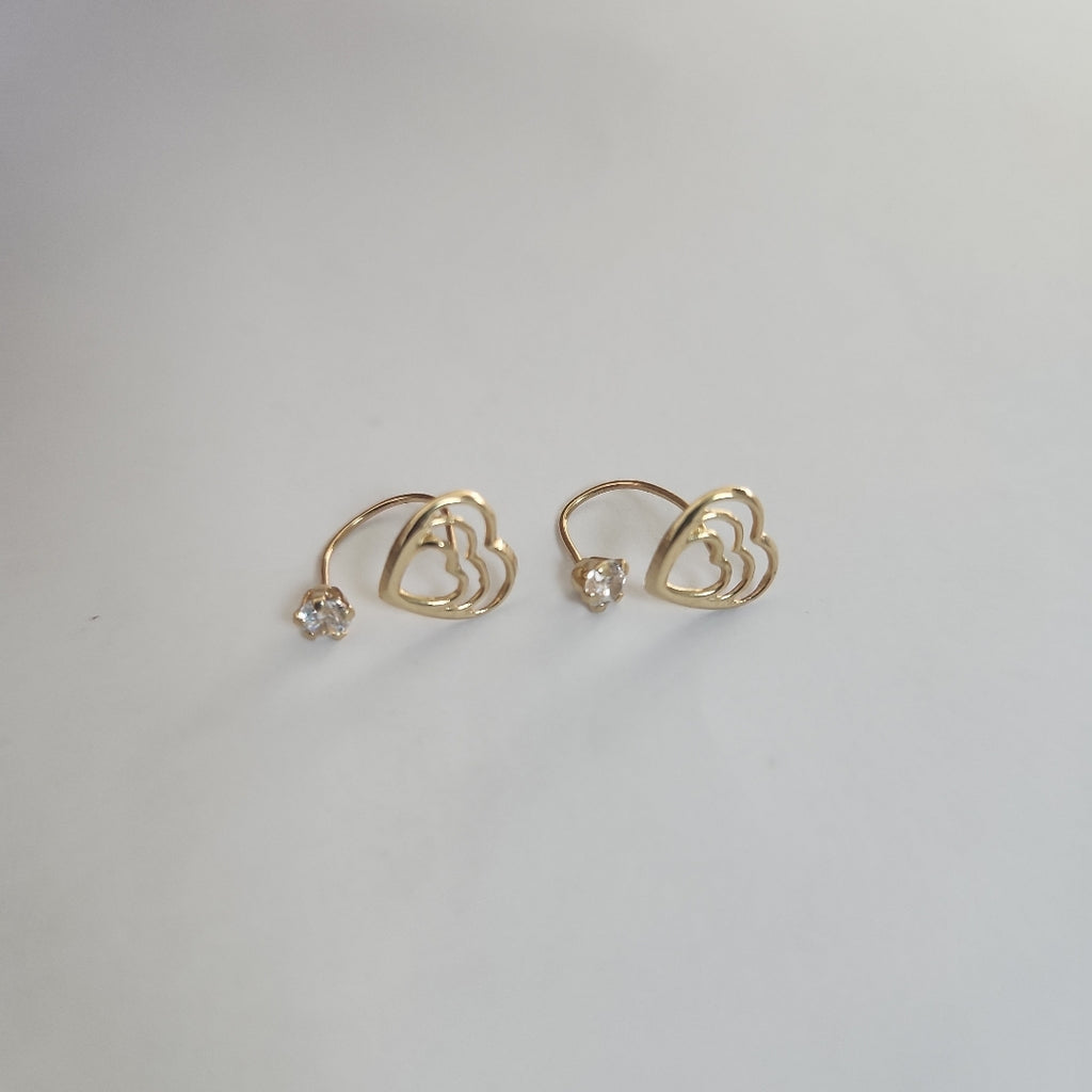 BROQUELES ORO 14K 1 GRS (NUEVO)