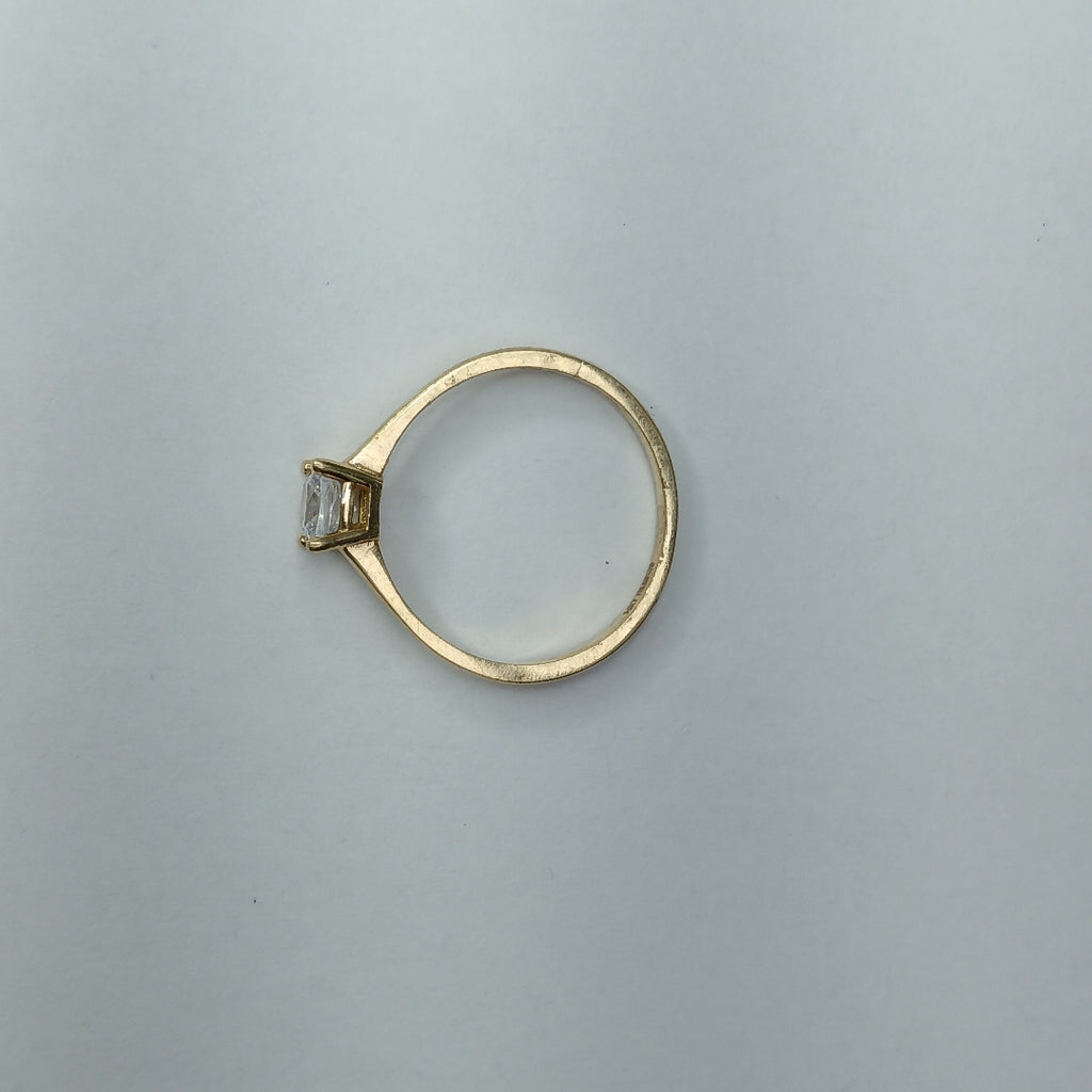 10431ANC21065B210 FRD3 SOLITARIO CON CIRCONIA CUADRADA 4 UÑAS O/A ORO 14K 2GRS (NUEVO)