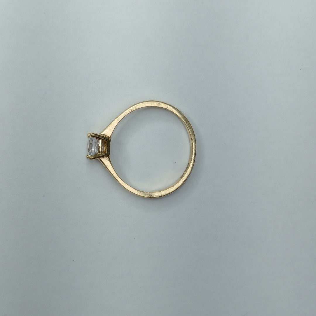 10431ANC21065B210 FRD3 SOLITARIO CON CIRCONIA CUADRADA 4 UÑAS O/A ORO 14K 2GRS (NUEVO)