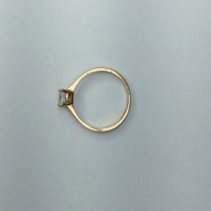 10431ANC21065B210 FRD3 SOLITARIO CON CIRCONIA CUADRADA 4 UÑAS O/A ORO 14K 2GRS (NUEVO)