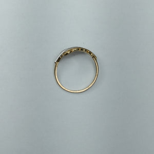 10221AND00080A4262 FRD23 ANILLO DE HOJAS 2 OROS ORO 10K 1.7GRS (NUEVO)