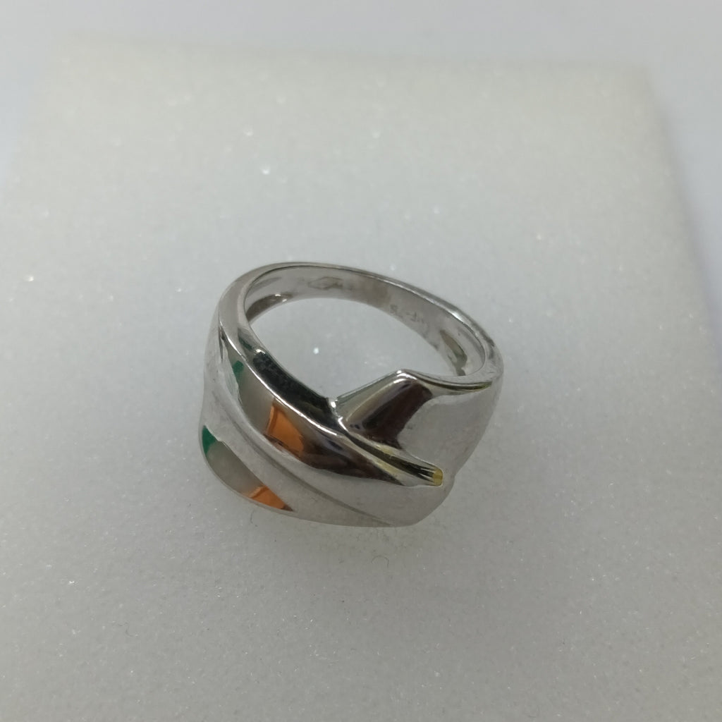 10212AND00055B1184 FRD5 ANILLO CRUZADO ANCHO O/B ORO 14K 5.3GRS (NUEVO)