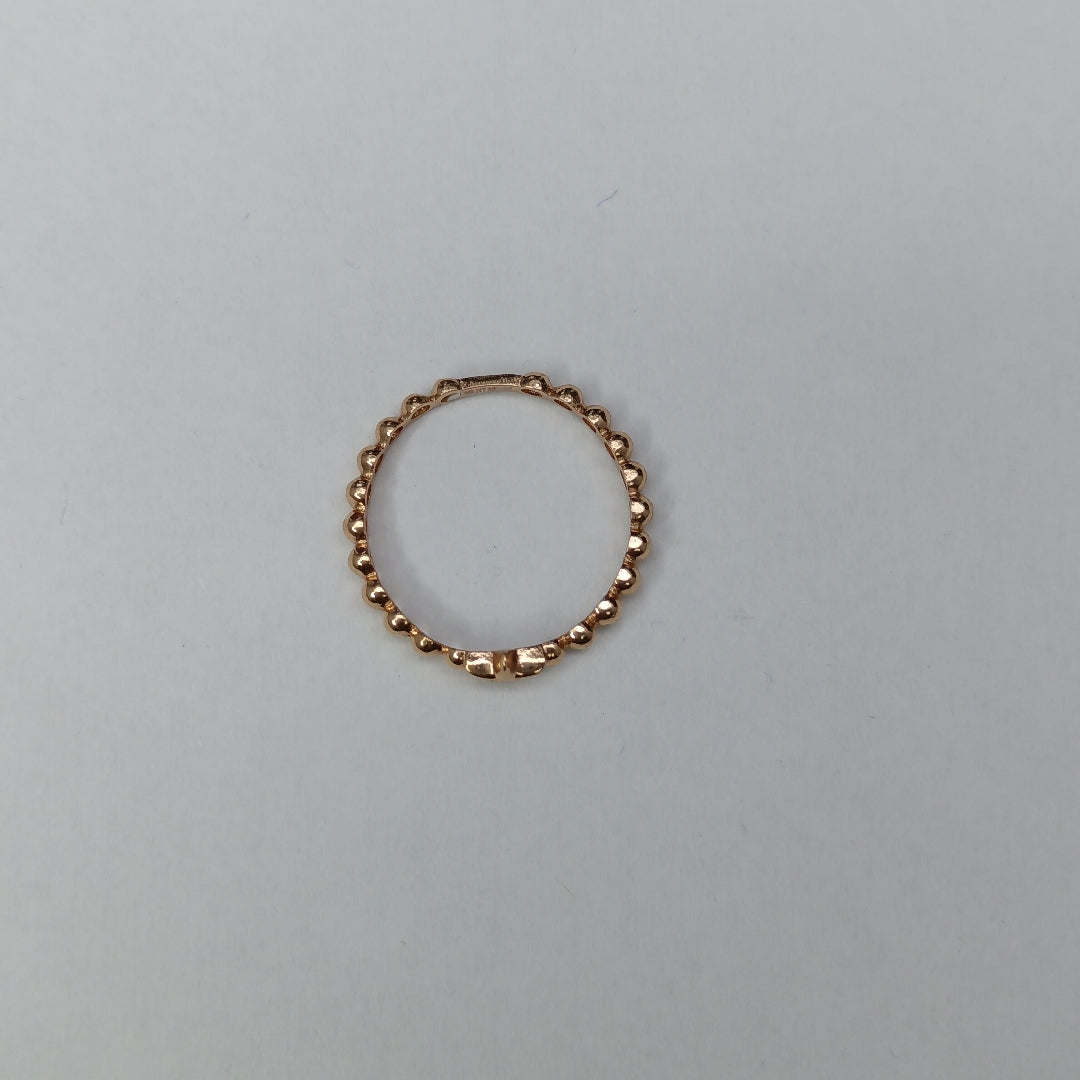 10326AND48360B483 FRD3 ANILLO DE BOLITAS CON UNA ESTRELLA EN MEDIO O/R ORO 14K 1.1GRS (NUEVO)