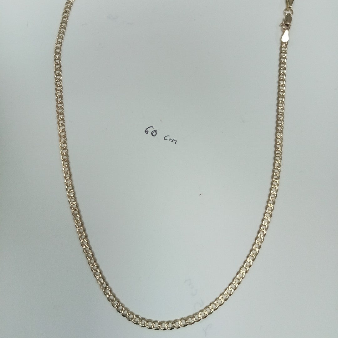 CADENA BARBADA DIAMANTADA 12.11GR 60 CM CM (NUEVO)