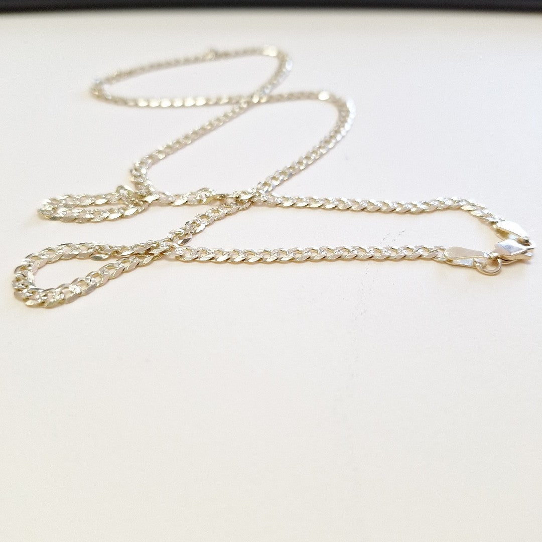 CADENA BARBADA DIAMANTADA 11.21GR 55 CM CM (NUEVO)