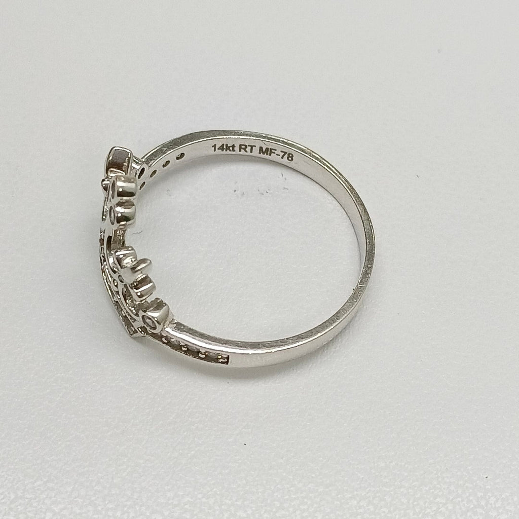 10182AND00075B927 FRD5 ANILLO CORONA CON CIRCONIAS O/B ORO 14K 2.4GRS (NUEVO)