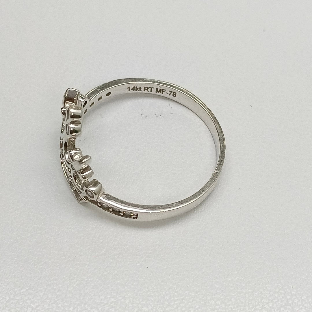 10182AND00075B927 FRD5 ANILLO CORONA CON CIRCONIAS O/B ORO 14K 2.4GRS (NUEVO)