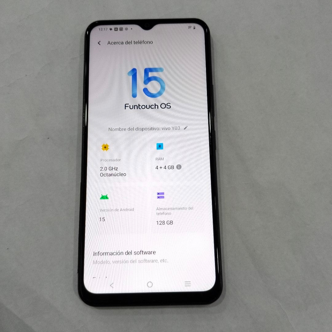 CELULAR VIVO Y03 V2332 (2024) 128 GB 4 GB RAM (SEMINUEVO)