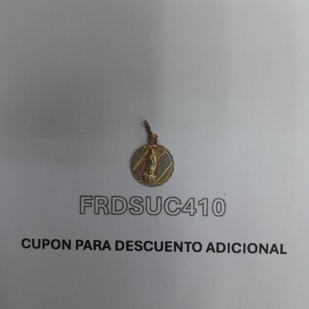 K1 1,10 GRMS 10 K ESPECIFICACIONES COMPLEMENTARIAS MEDALLA RELIGIOSA VIRGEN DE G (SEMINUEVO)