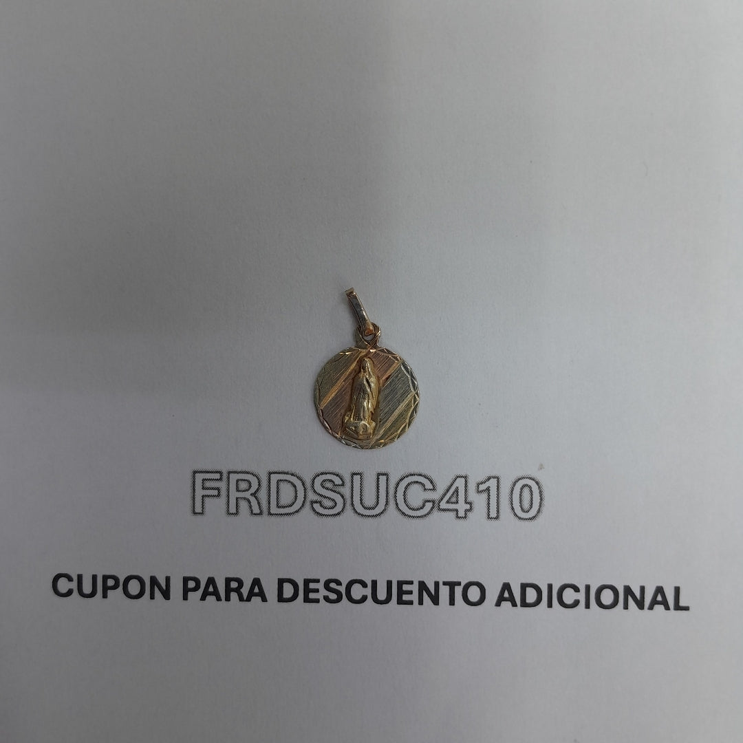K1 1,10 GRMS 10 K ESPECIFICACIONES COMPLEMENTARIAS MEDALLA RELIGIOSA VIRGEN DE G (SEMINUEVO)