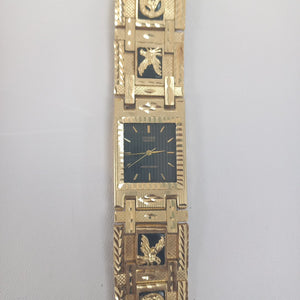 RELOJ CAJA ACERO PULSO ORO. ORO. 14 K 69.3 GRMS (SEMINUEVO)
