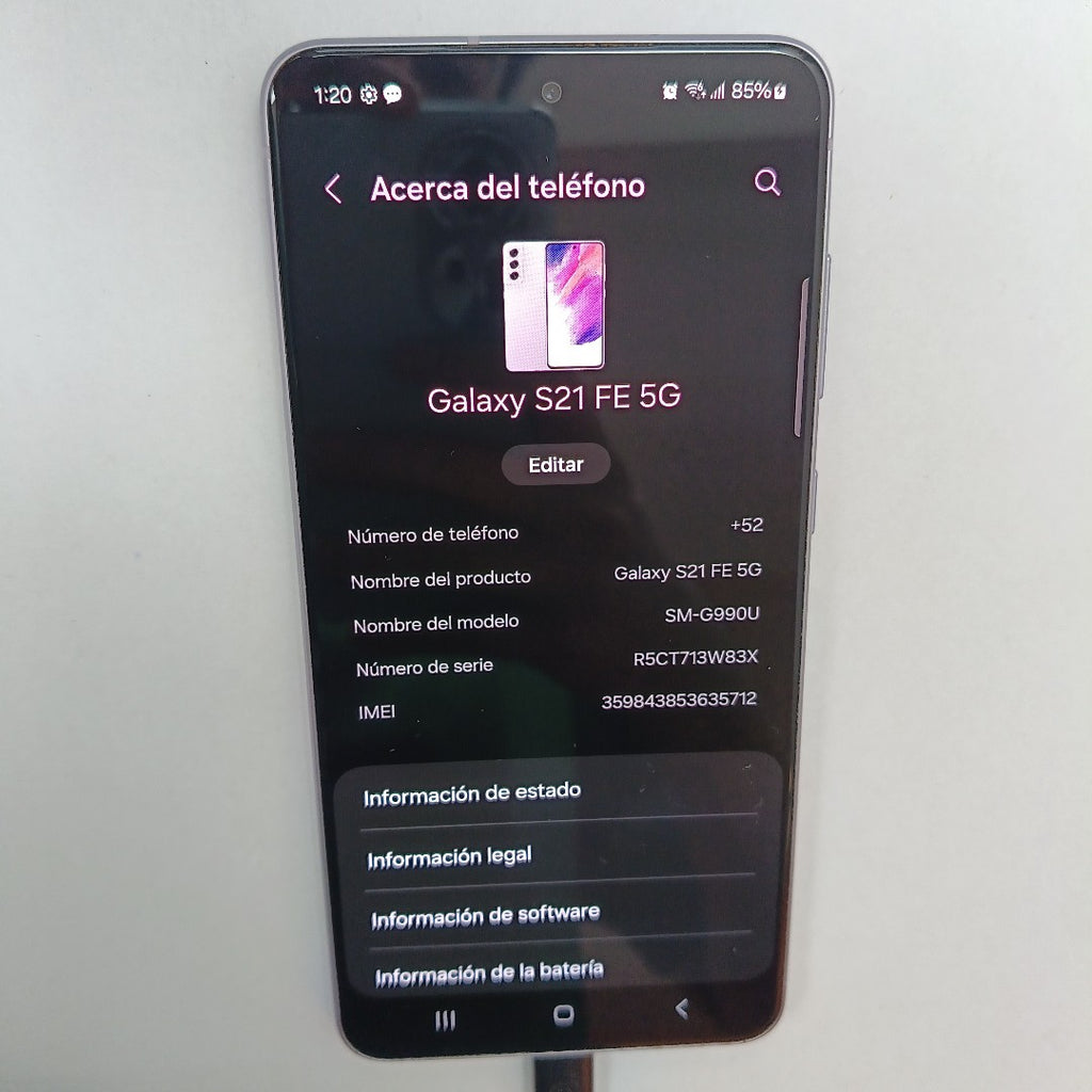 CELULAR SAMSUNG GALAXY S21 FE 5G SM-G990U (2022) 128 GB 6 GB RAM