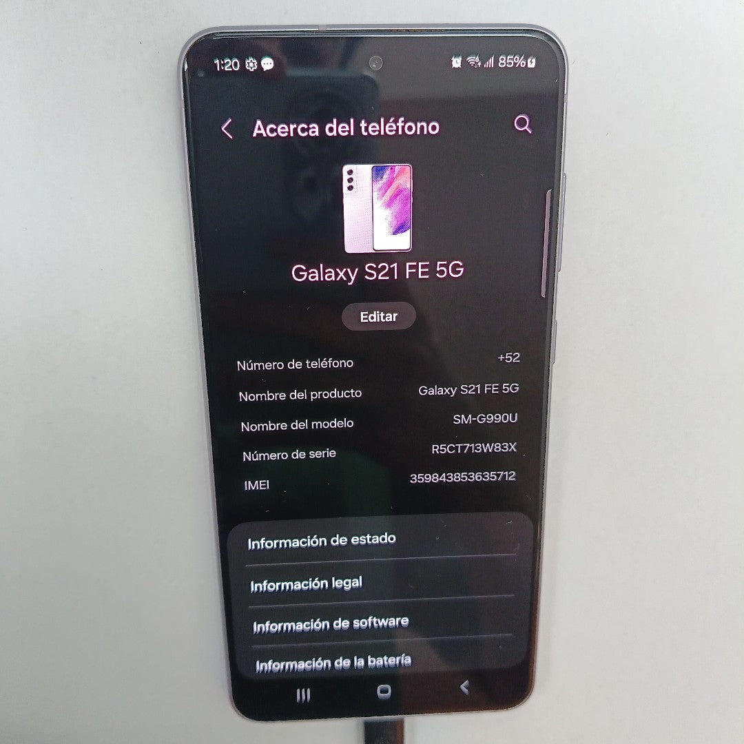 CELULAR SAMSUNG GALAXY S21 FE 5G SM-G990U (2022) 128 GB 6 GB RAM