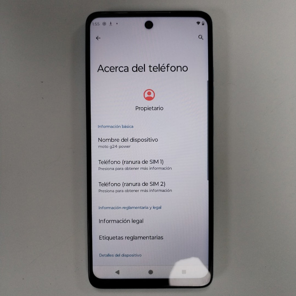 CELULAR MOTOROLA MOTO G24 POWER XT2425-1 (2024) 256 GB 8 GB RAM (SEMINUEVO)