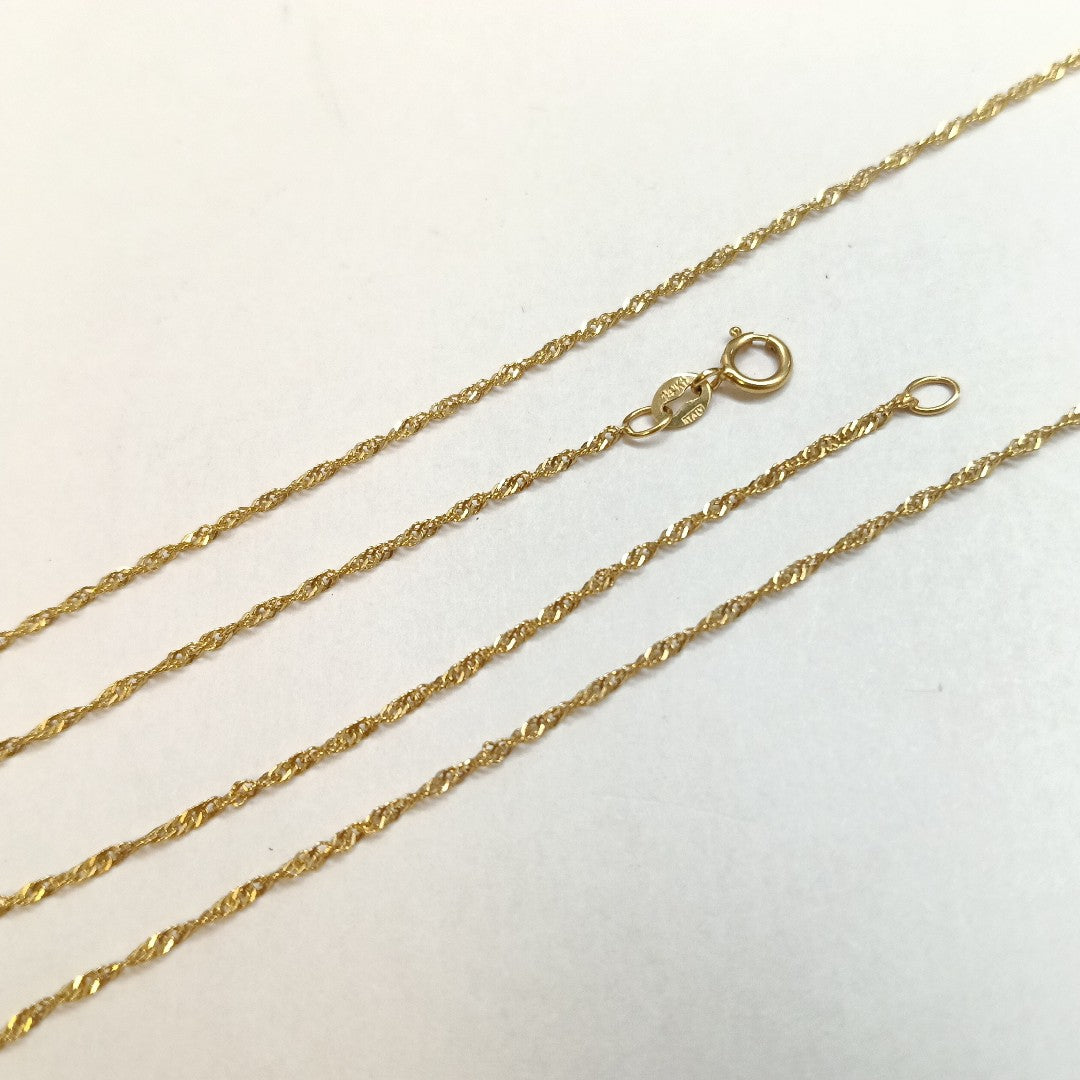 K1 1,40 GRMS 14 K ESPECIFICACIONES COMPLEMENTARIAS CADENA 14K 1/2 TORZAL (SEMINUEVO)