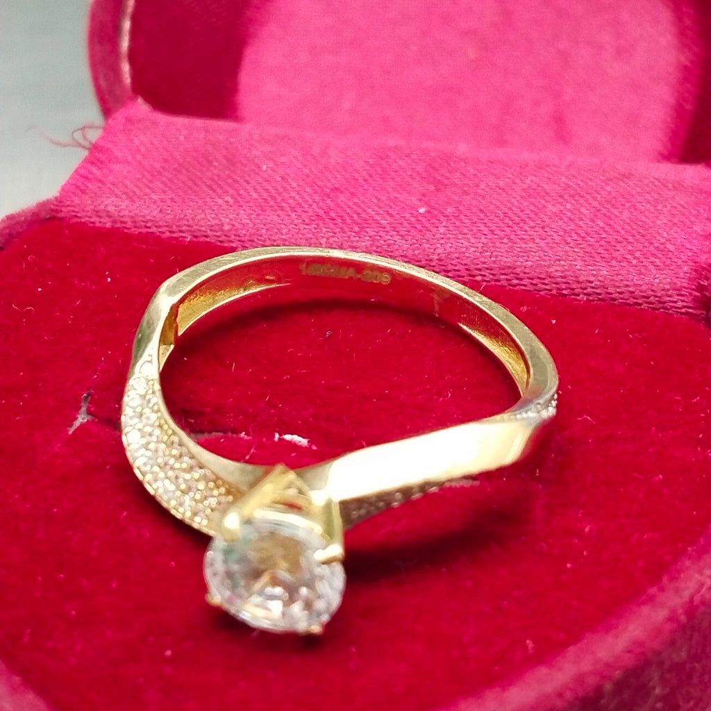 10322ANI24290B922 FRD27 SOLITARIOS ORO 14K 2.9GRS (NUEVO)