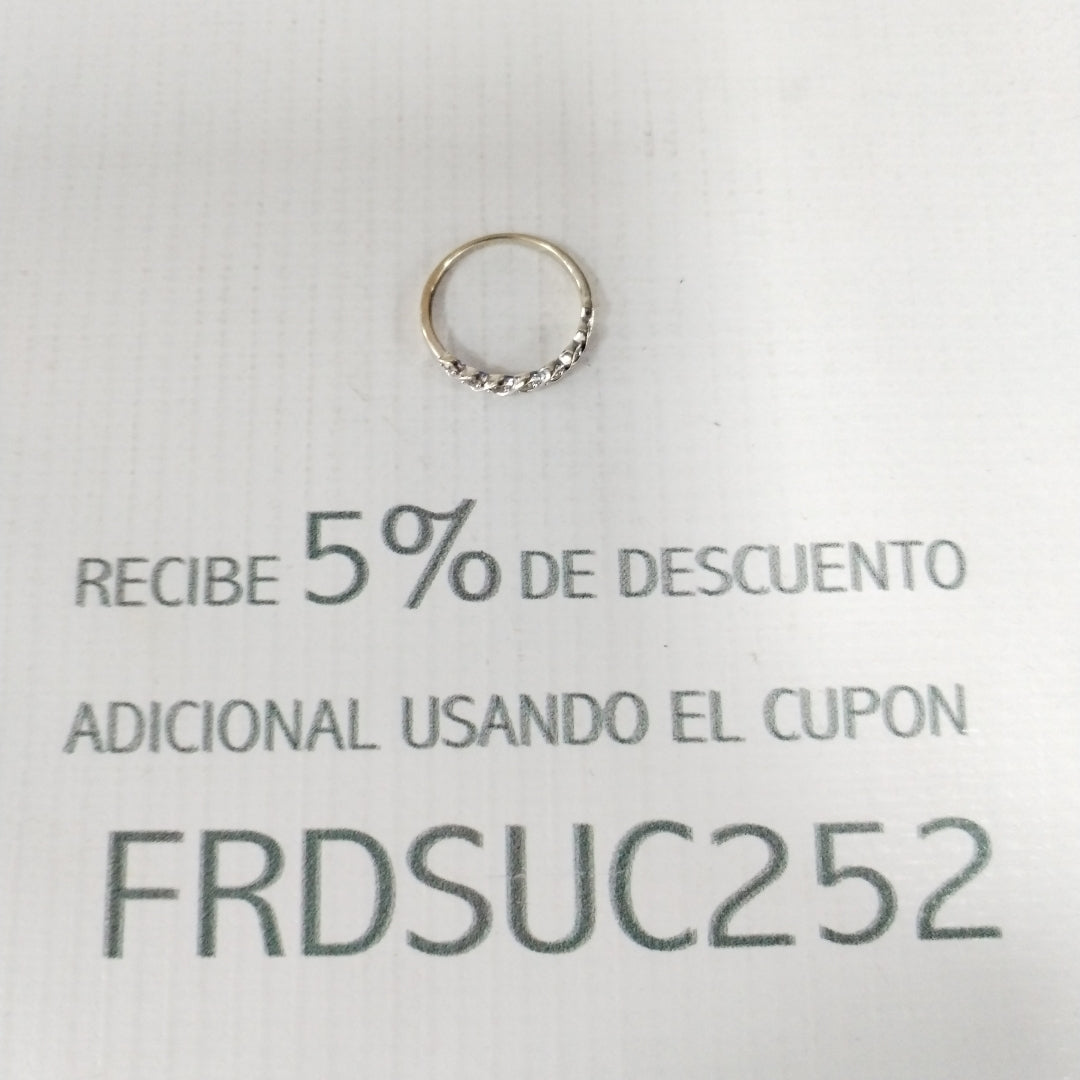 MEDIA CHURUMBELA. ORO BLANCO. 14 K 2 GRMS (SEMINUEVO)