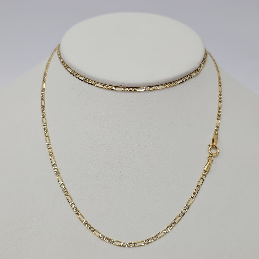 CADENAS CARTIER 3 1 DIAMANTADA ORO 14K 3.3 (NUEVO)