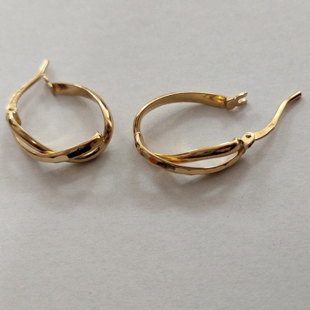 ARRACADAS PAR ORO 14 K 1,40 GRMS (SEMINUEVO)