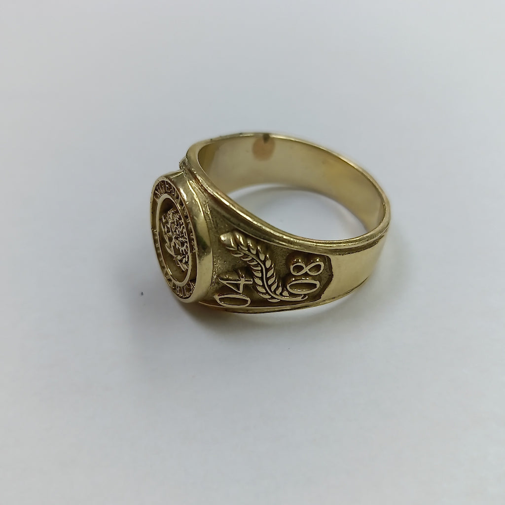 ANILLO DE GRADUACIÓN. ORO. 14 K 12.4 GRMS (SEMINUEVO)