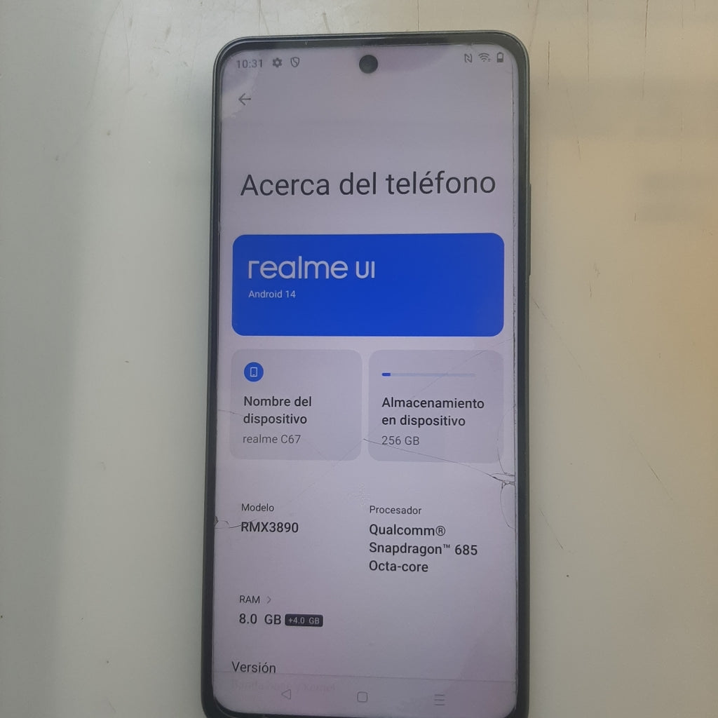 CELULAR REALME C67 RMX3890 (2023) 256 GB 8 GB RAM (SEMINUEVO)