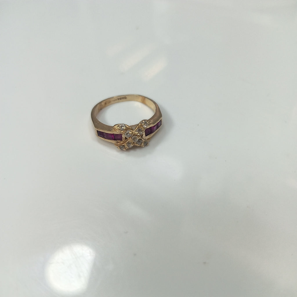 K1 2,90 GRMS 14 K ESPECIFICACIONES COMPLEMENTARIAS ANILLO CON PIEDRA DE COLOR (SEMINUEVO)