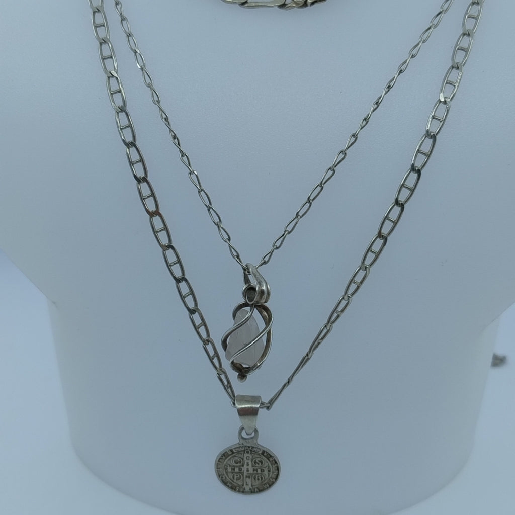 CADENA, DIJE, PULSERA. PLATA. 23.4 GRMS (SEMINUEVO)