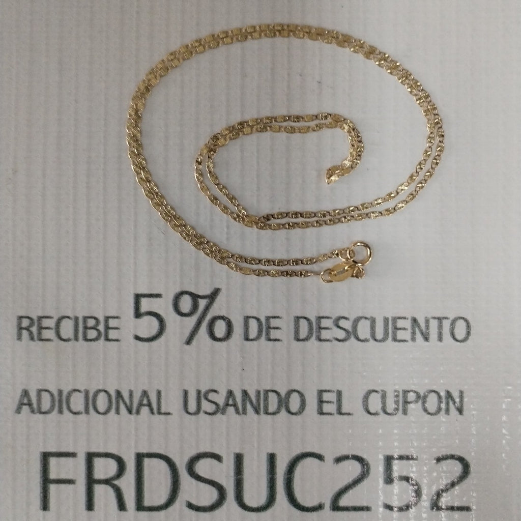 CADENA TEJIDO MARINERO 2.21GR 55 CM (NUEVO)