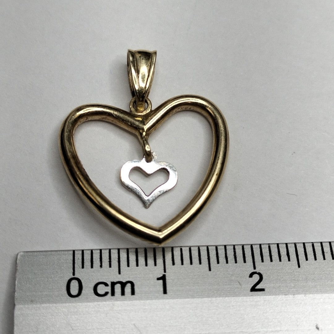 DIJE. ORO, ORO BLANCO. 14 K 1 GRMS (SEMINUEVO)