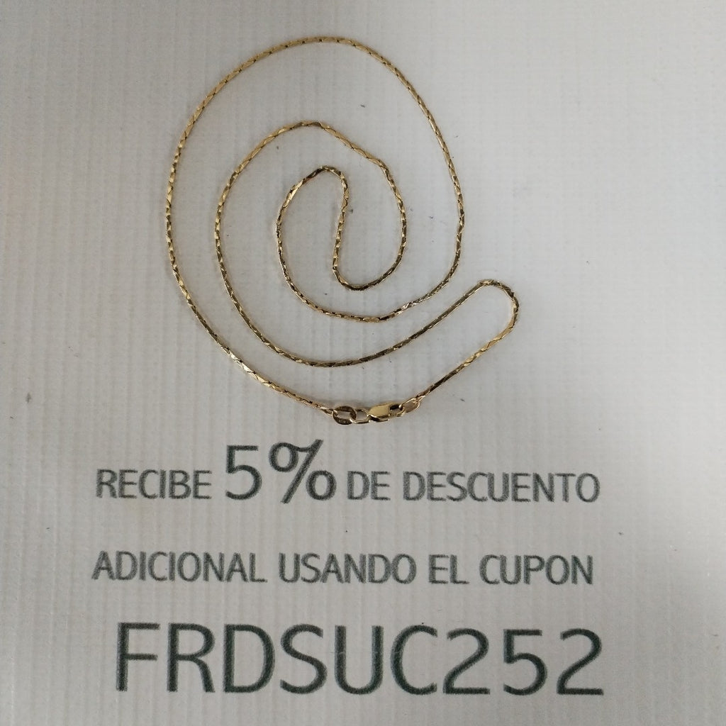 K1 4,30 GRMS 14 K ESPECIFICACIONES COMPLEMENTARIAS CADENA TEJIDO ESPECIAL (SEMINUEVO)