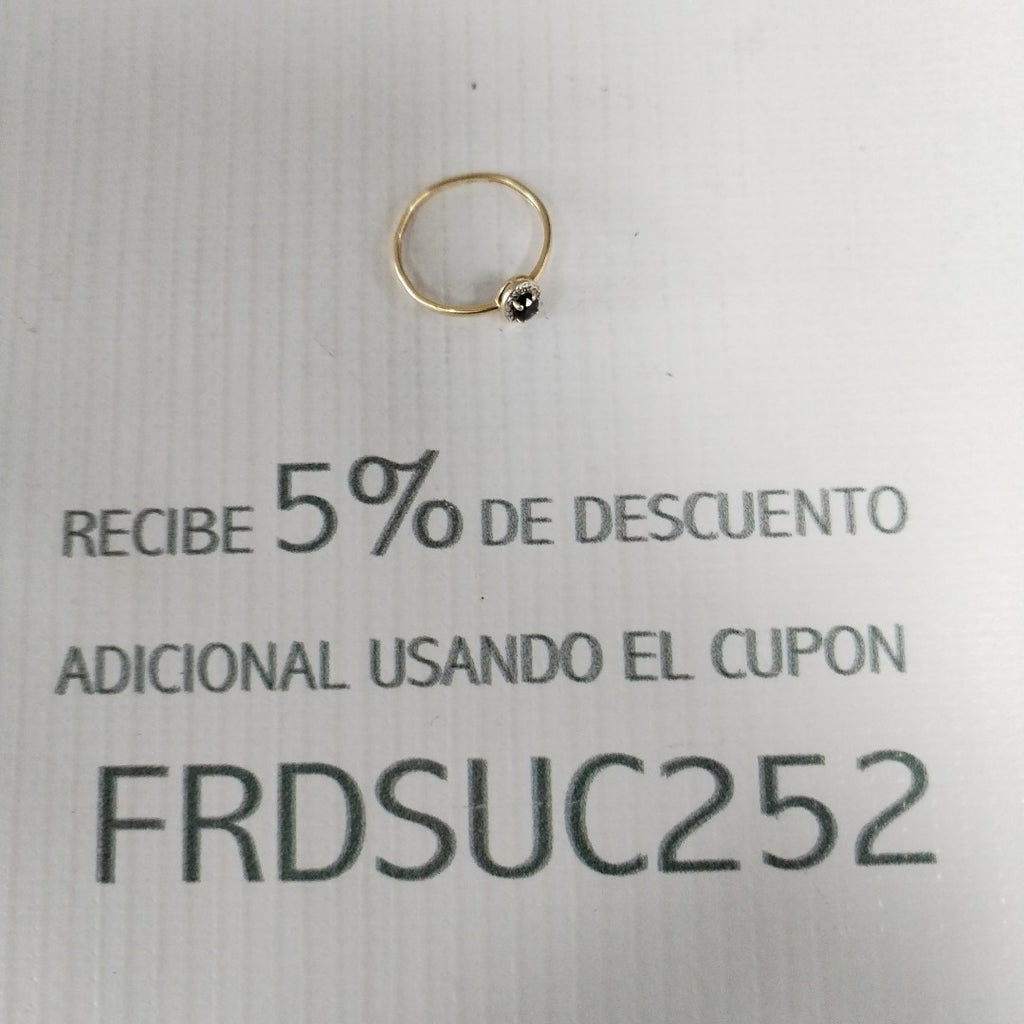 K1 1,10 GRMS 14 K ESPECIFICACIONES COMPLEMENTARIAS ANILLITO CON CIRCONIAS Y PIED (SEMINUEVO)