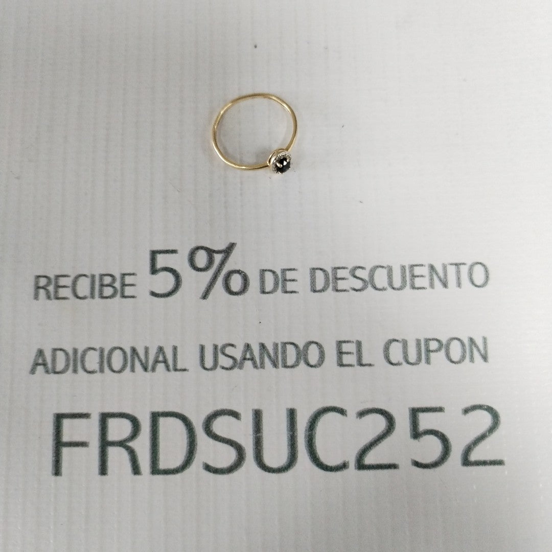 K1 1,10 GRMS 14 K ESPECIFICACIONES COMPLEMENTARIAS ANILLITO CON CIRCONIAS Y PIED (SEMINUEVO)