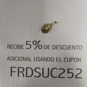 K1 0,80 GRMS 10 K ESPECIFICACIONES COMPLEMENTARIAS MEDALLA DE BAUTISMO CON CIRCON (SEMINUEVO)