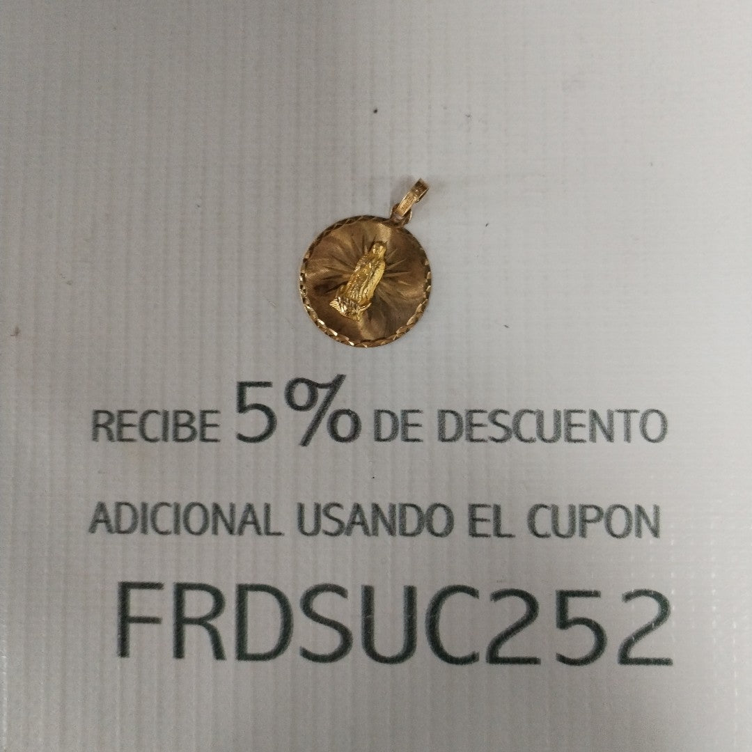 K1 2,10 GRMS 10 K ESPECIFICACIONES COMPLEMENTARIAS MEDALLA RELIGIOSA DE LA VIRGE (SEMINUEVO)