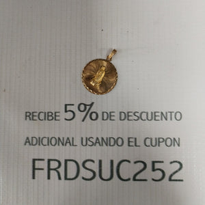 K1 2,10 GRMS 10 K ESPECIFICACIONES COMPLEMENTARIAS MEDALLA RELIGIOSA DE LA VIRGE (SEMINUEVO)
