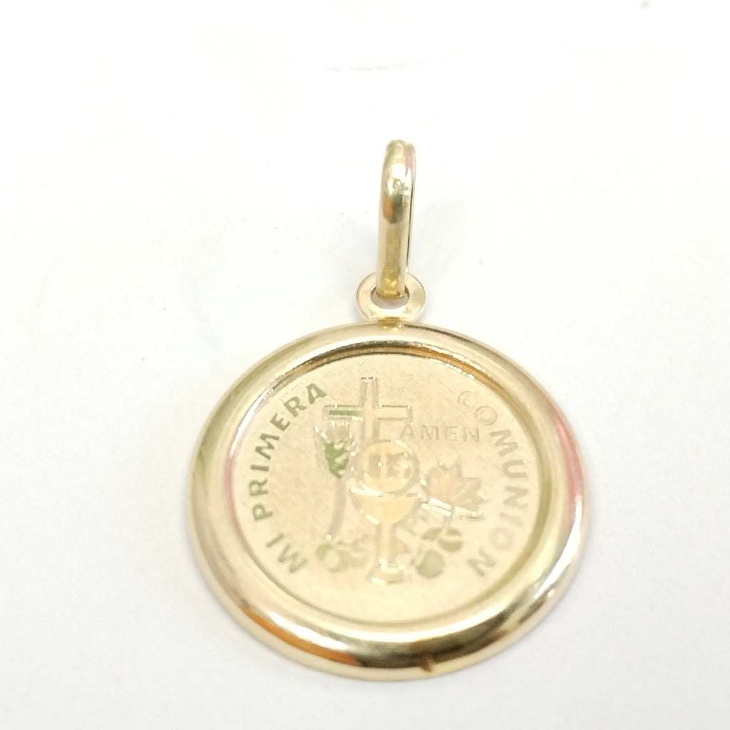 K1 1,90 GRMS 14 K ESPECIFICACIONES COMPLEMENTARIAS MEDALLA RELIGIOSO MI PRIMERA (SEMINUEVO)