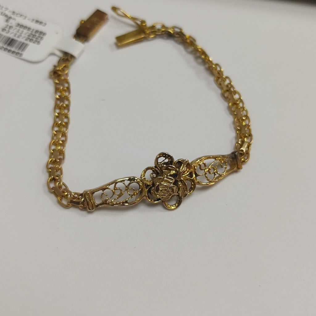 K1 6,80 GRMS 10 K ESPECIFICACIONES COMPLEMENTARIAS POLSERA CON FLOR (SEMINUEVO)