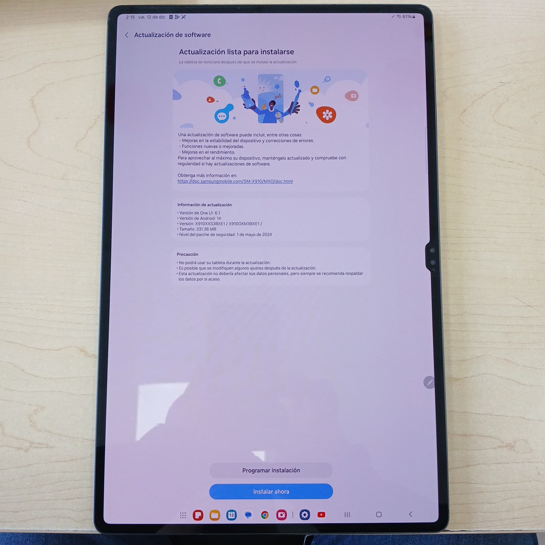 TABLETA SAMSUNG GALAXY TAB S9 ULTRA SM-X910 (2023) 256 GB 12 GB RAM (SEMINUEVO)