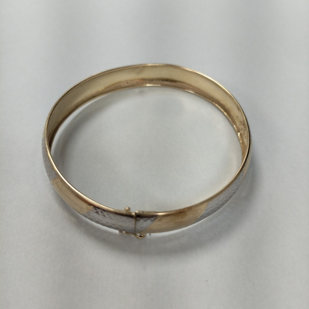 PULSERA RIGIDA ORO COMBINADO 14 K 7.7 GRMS (SEMINUEVO)