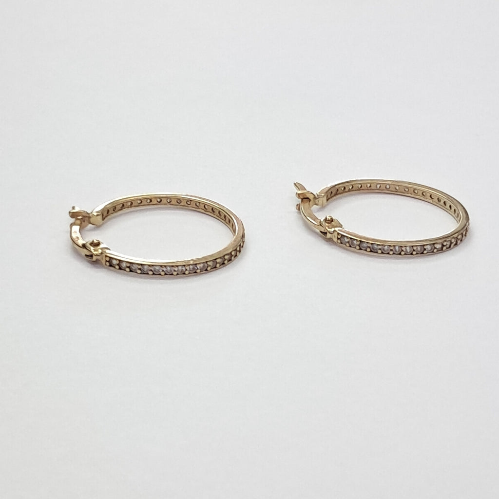 ARRACADAS PAR ORO, RODIADO 14 K 1.8 GRMS (SEMINUEVO)