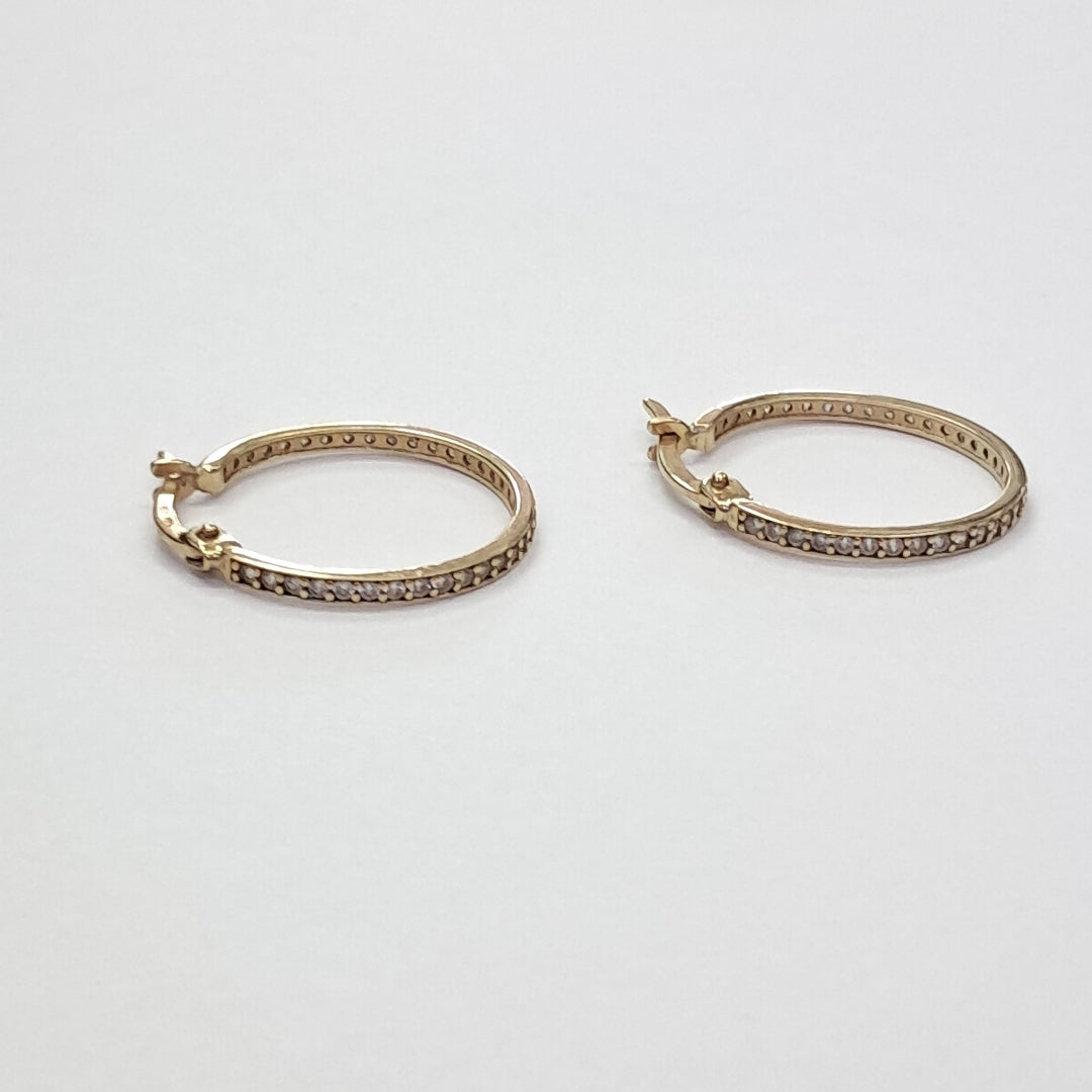 ARRACADAS PAR ORO, RODIADO 14 K 1.8 GRMS (SEMINUEVO)