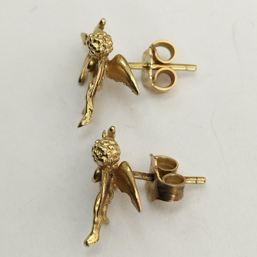 K1 2,30 GRMS 14 K ESPECIFICACIONES COMPLEMENTARIAS PAR DE ARETES DE CUPIDO (SEMINUEVO)