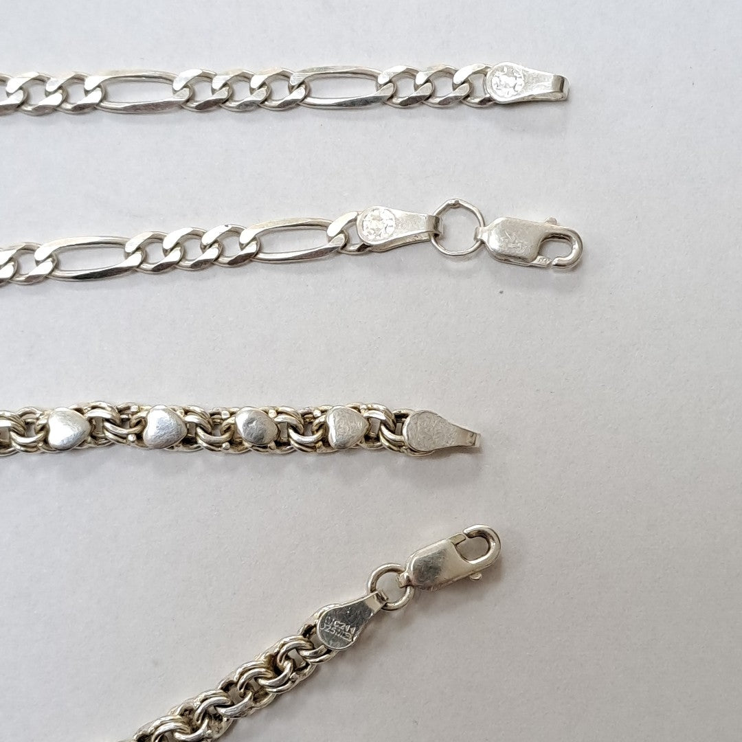 ANILLO, CADENA, ESCLAVA PLATA 24.4 GRMS (SEMINUEVO)