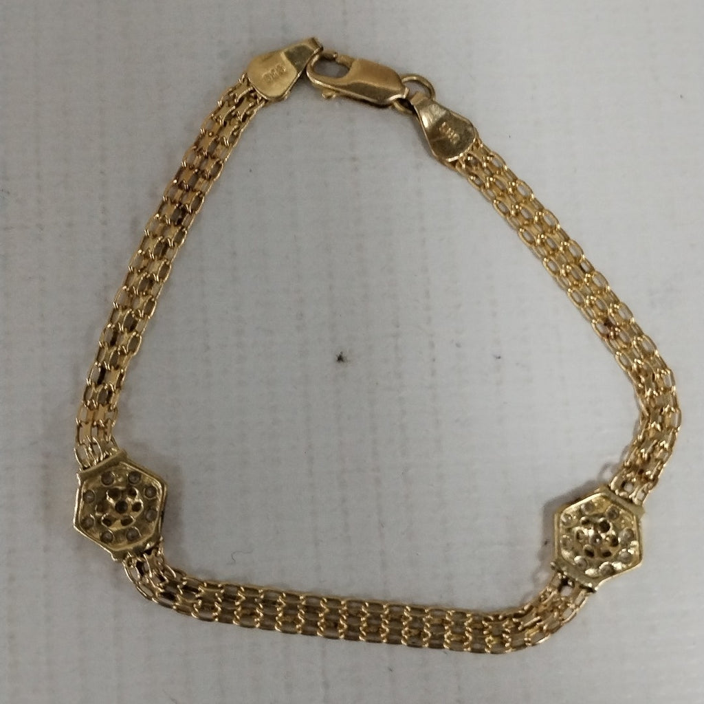 K1 5,90 GRMS 14 K ESPECIFICACIONES COMPLEMENTARIAS PULSERA TEJIDO HECHURA ESPECI (SEMINUEVO)